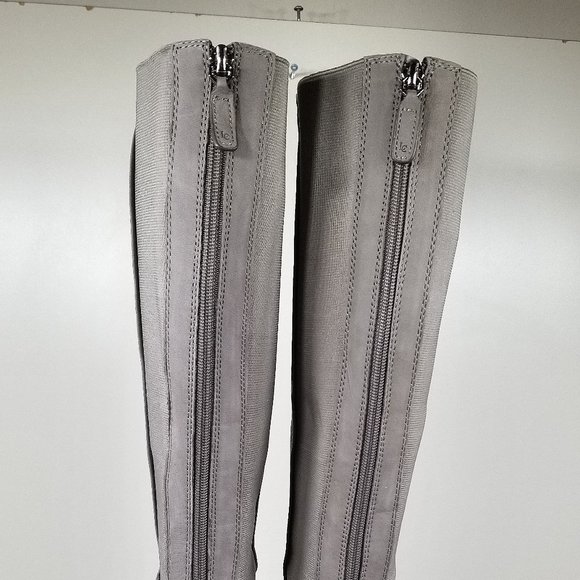 Louise et Cie Vallery Tall Boot, Light Gray Leather, Womens Size 8.5 M / 38.5 - Picture 11 of 15